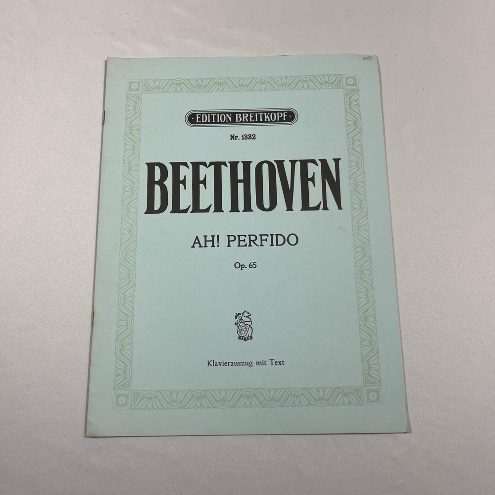 Beethoven Ah! Perfido Op. 65 Edition Breitkopf Sheet Music Soprano Blue
